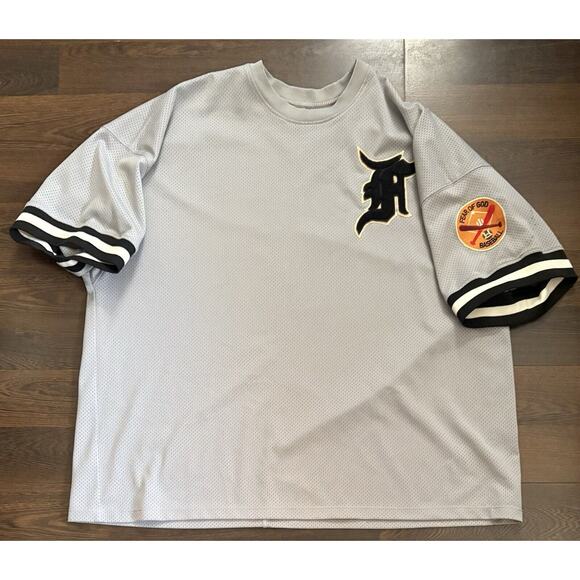 2017 Fear of god Baseball T-shirt mesh TAKUYA ∞ GREY Used size XL - Picture 1 of 16